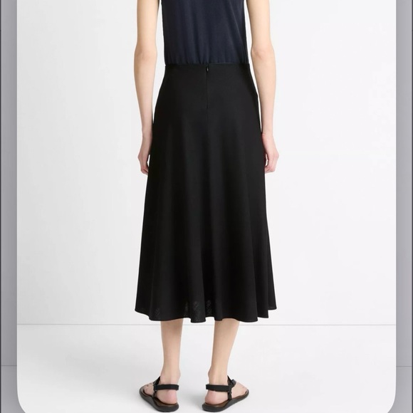 Vince Bias A-Line Skirt in Black Size 16 - Picture 3 of 10